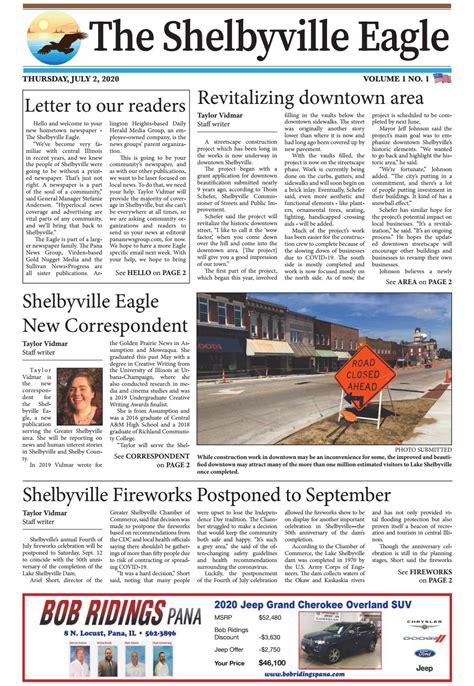 Shelbyville newspaper - Shelbyville Eagle, Sullivan, Illinois. 3,018 likes · 315 talking about this. A new, local newspaper for the Shelbyville community.